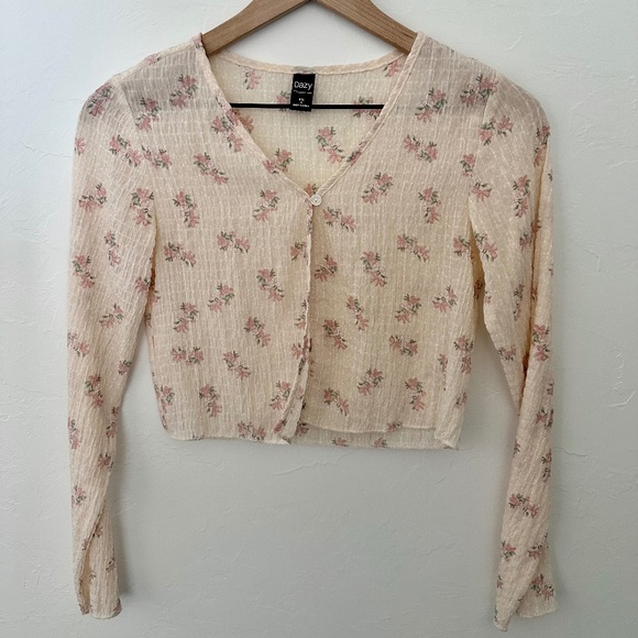 Pink Floral Cardigan - Picture 1 of 1